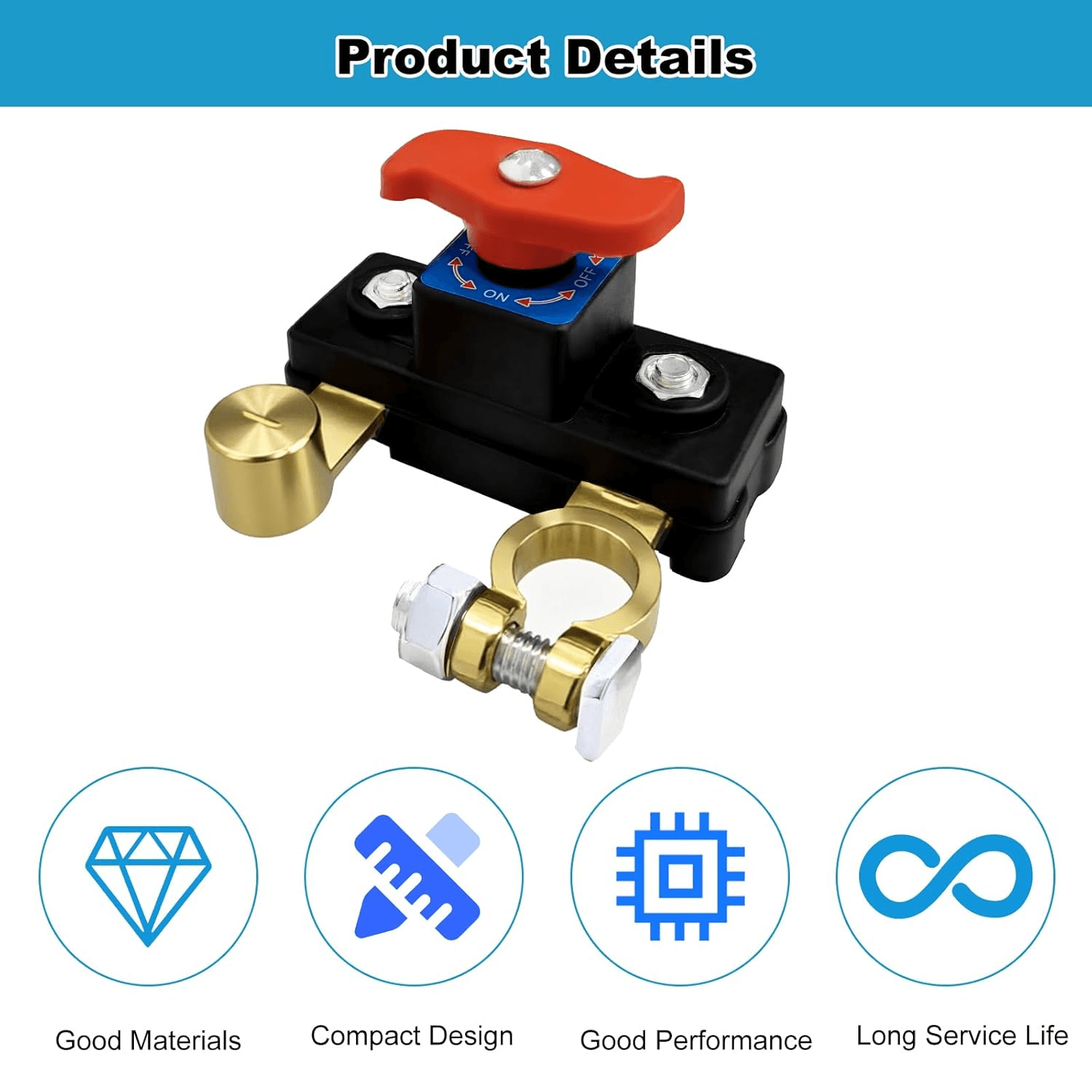 HighPerformance Car Battery Cut Off Switch  Reliable Isolator Cutoff For Power Terminal Safety 7