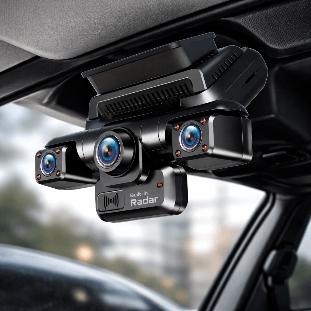 4K 360 Dash Cam 4 Channel GPS Night Vision WiFi Car Camera System