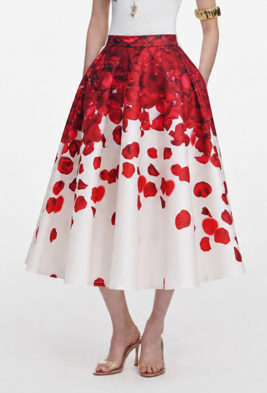 Juana Vintage Floral Midi Skirt