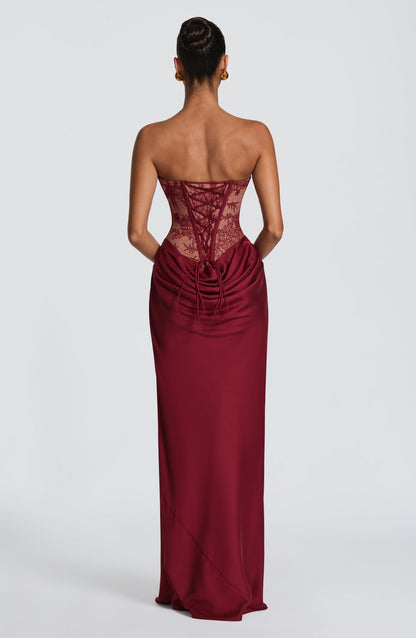 Kathleen Maxi Dress - Burgundy