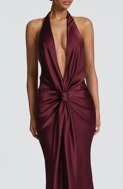 Linette Gown - Cherry Lacquer
