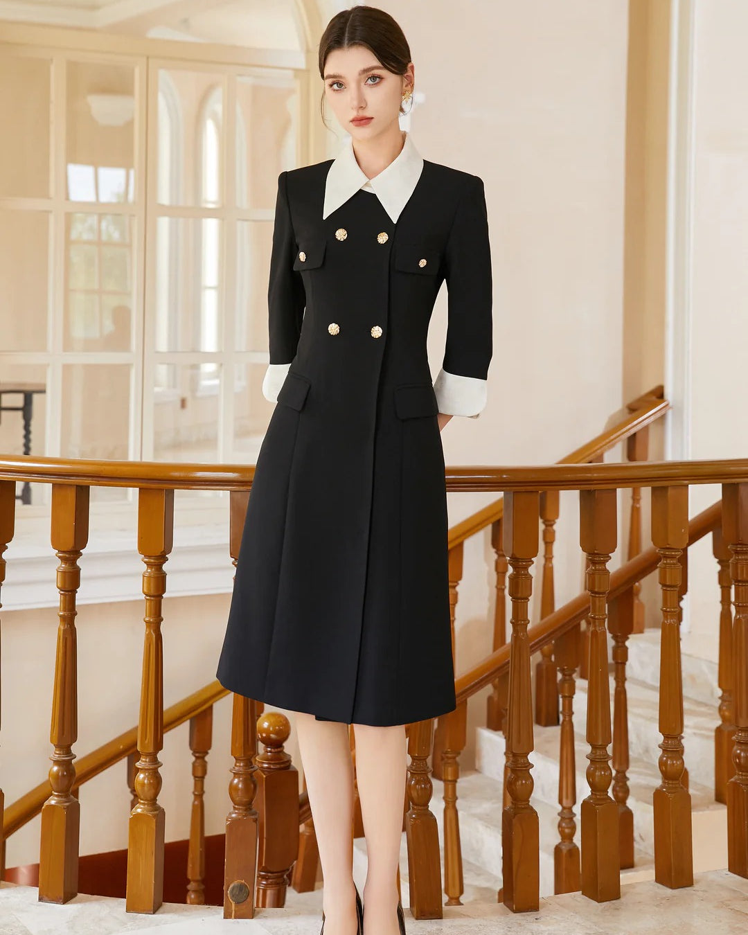 Luella Blazer Midi Dress Black