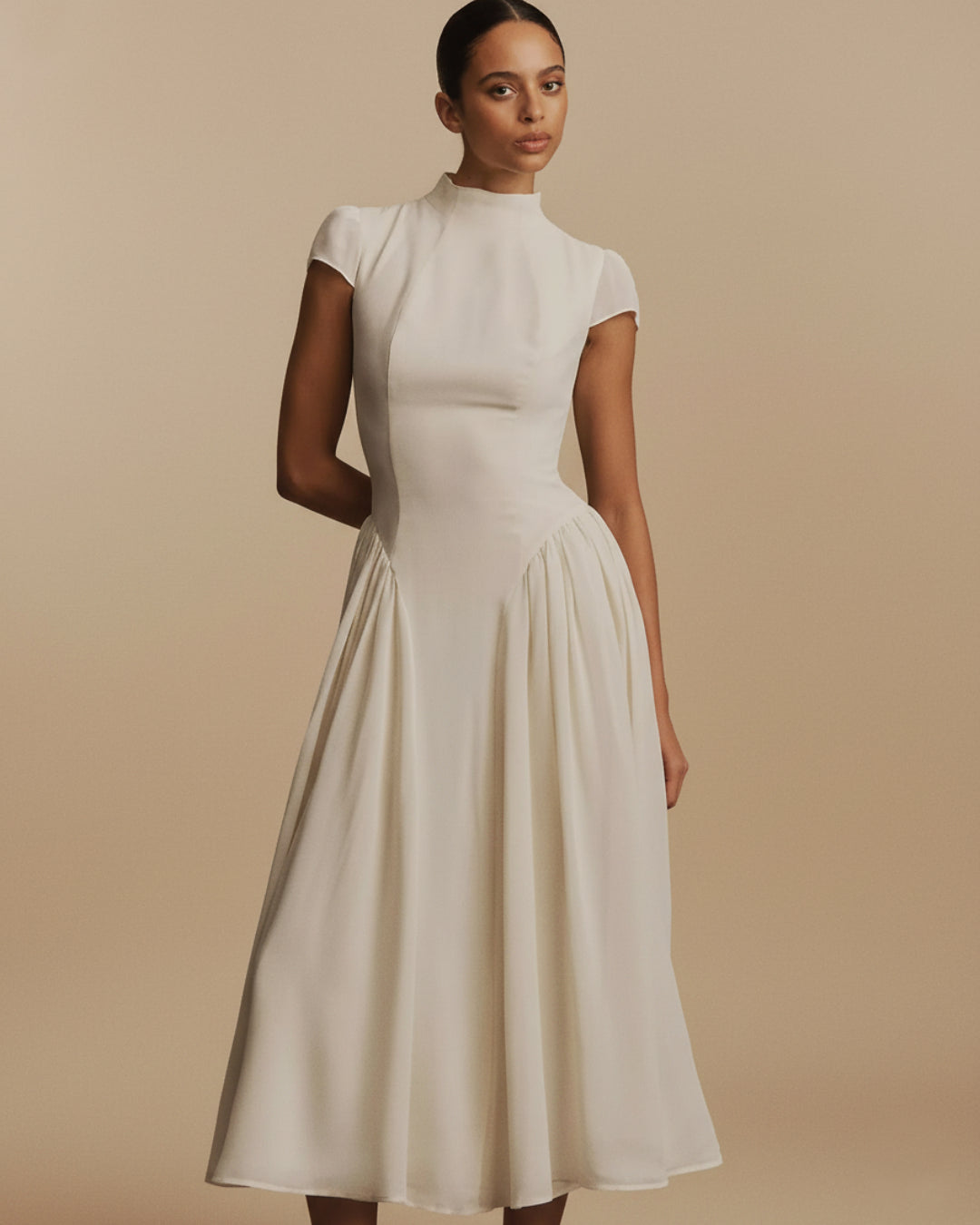 Maven Midi Dress Ivory
