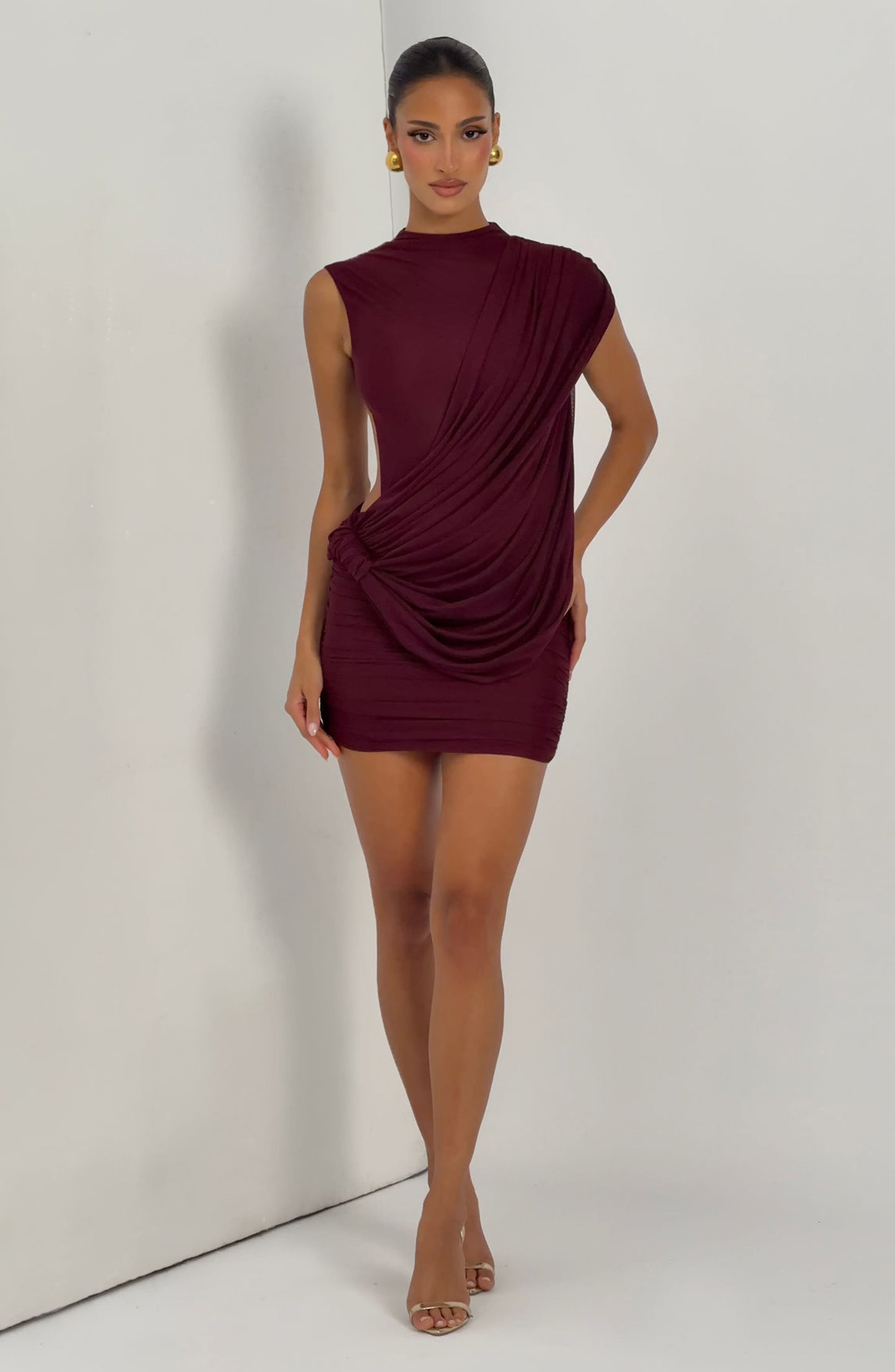 Mireya Mini Dress - Cherry Lacquer