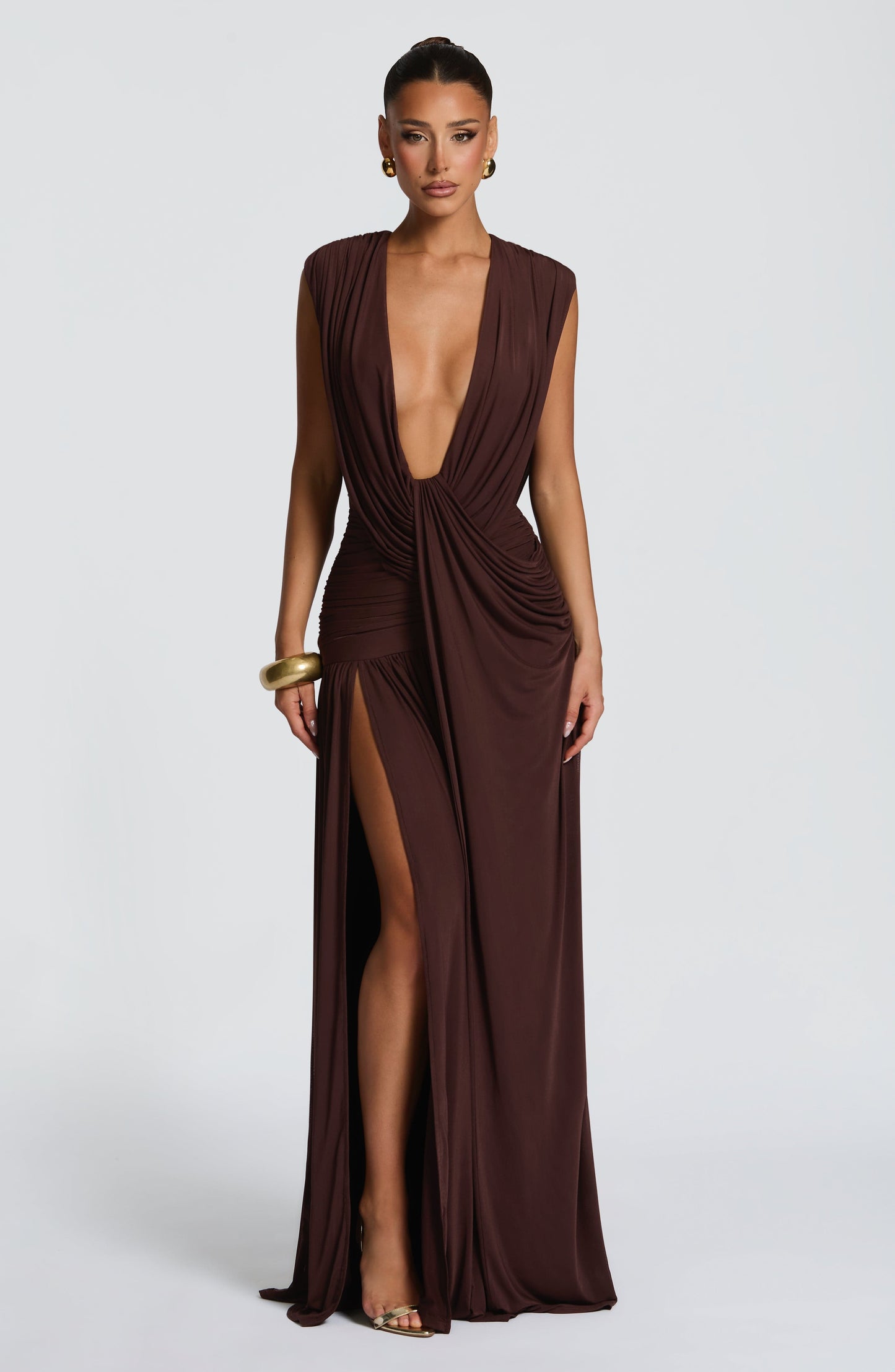 Romilly Gown - Plum Brown