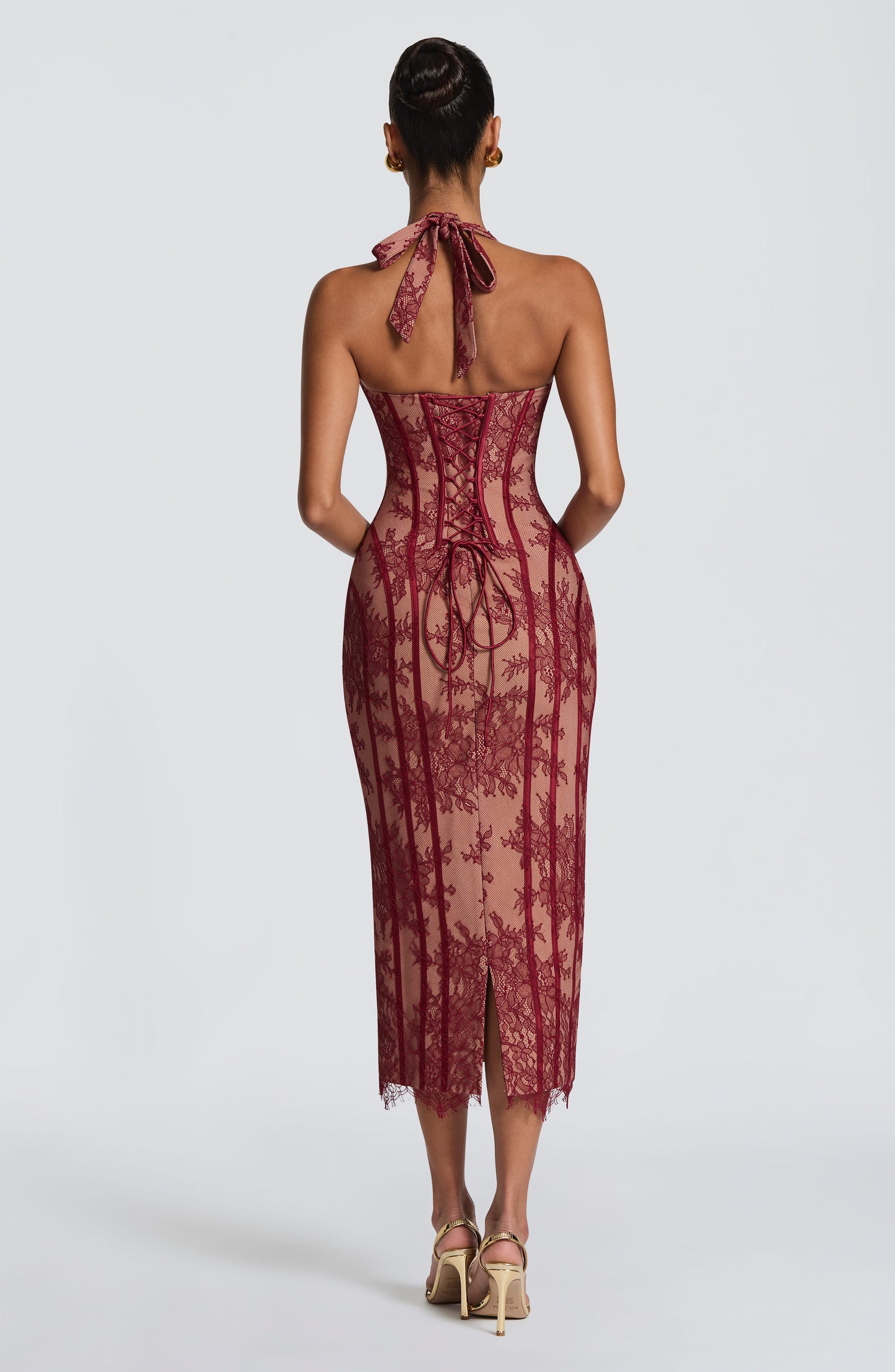 Rona Midi Dress - Burgundy