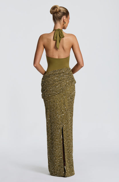 Solea Maxi Dress - Deep Olive