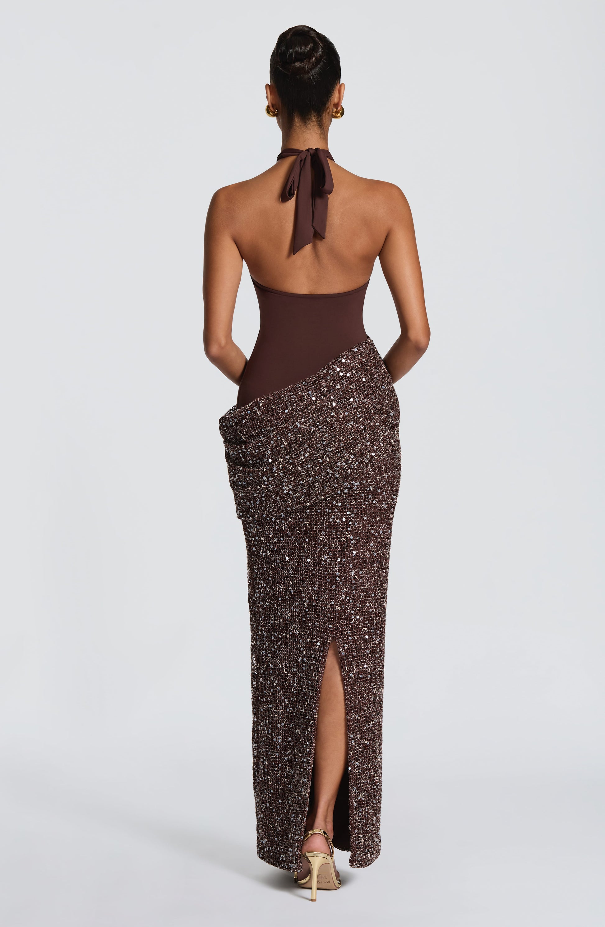 Solea Maxi Dress - Plum Brown