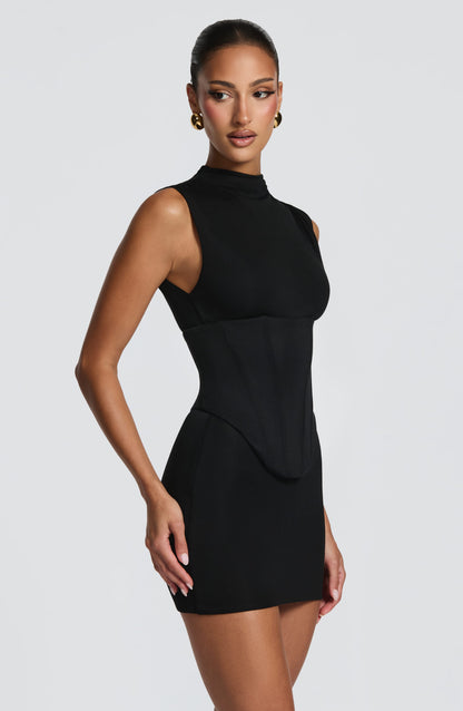 Soline Mini Dress - Black