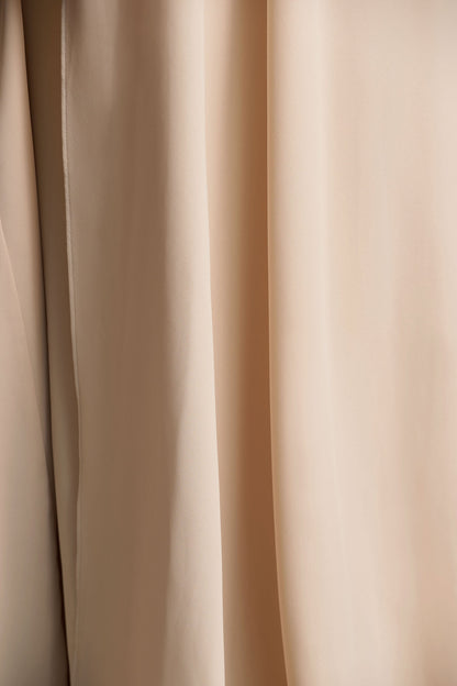 Pristina | Sand Boat-Neck Woven Maxi Dress With Cape Detail