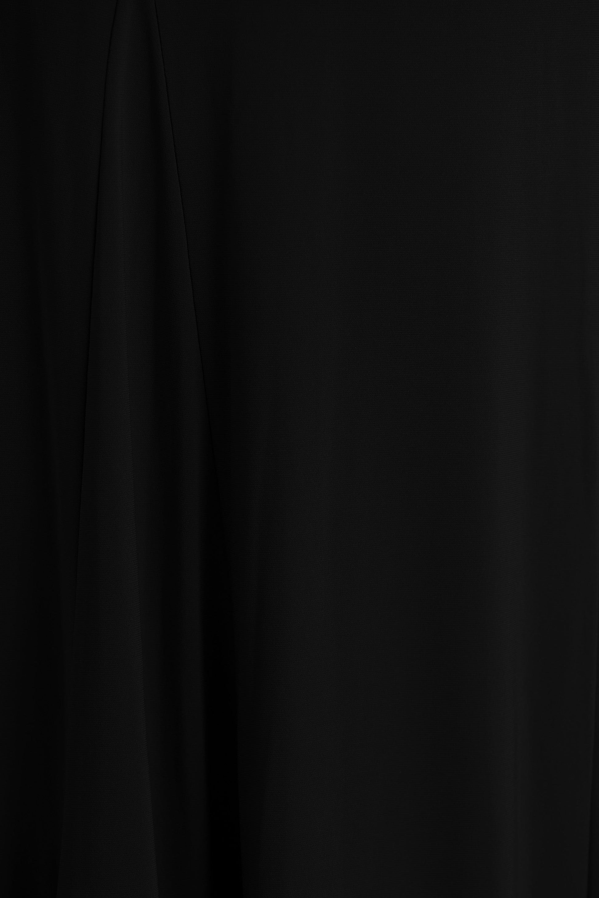 Cilla | Black Bardot-Neck Maxi Dress With Ruched Detailing