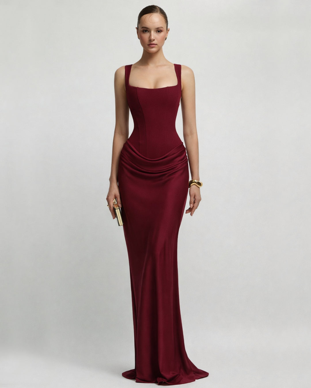 Yeona Maxi Dress Burgundy