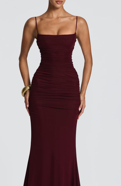 Zaria Gown - Cherry Lacquer
