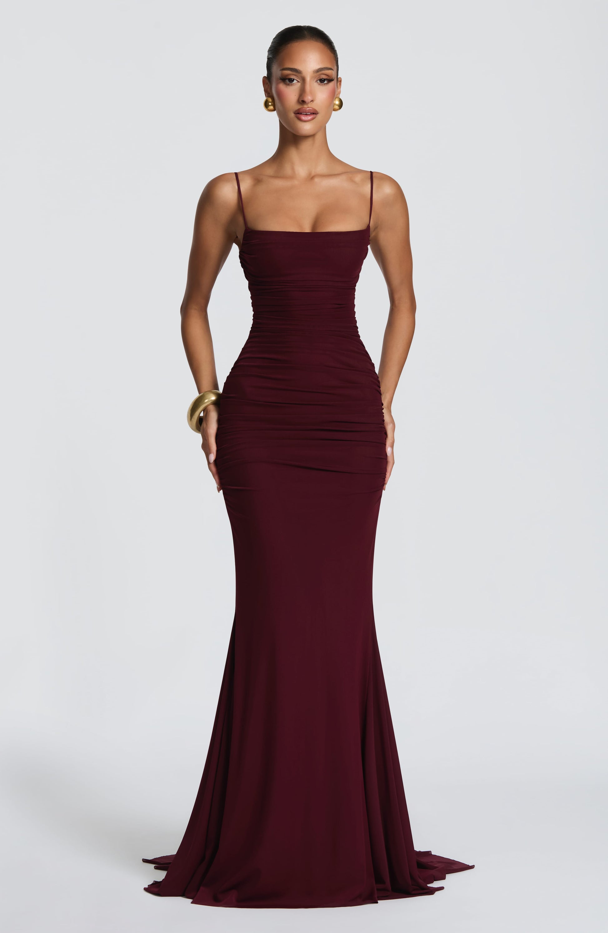 Zaria Gown - Cherry Lacquer