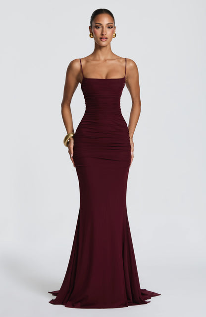 Zaria Gown - Cherry Lacquer